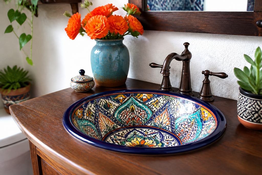 Why a Hand-Painted Talavera Bathroom Sink Is the Statement Piece Your Home Needs